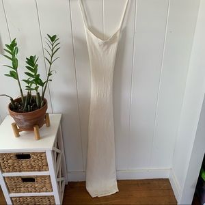 Alohas Delicate Strap Knit Dress Ivory 